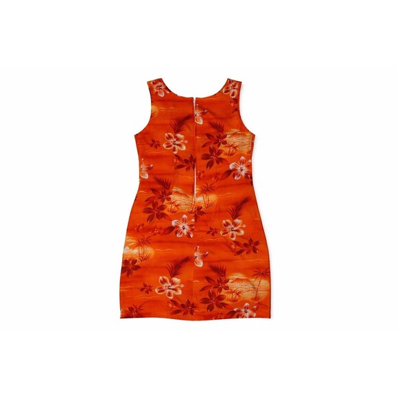 Vintage Hawaiian Rayon Tropical Floral Dress Made In Hawaii Medium - Picture 3 of 6